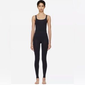 SKIMS Black seamless catsuit